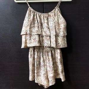 Parker Silk Cheetah Romper Size S